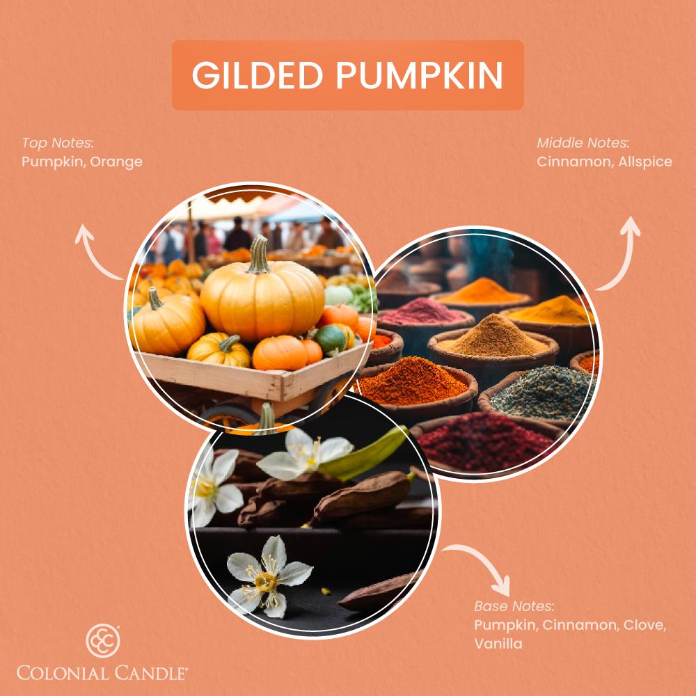 Fragrance Notes gilded pumpkin candle