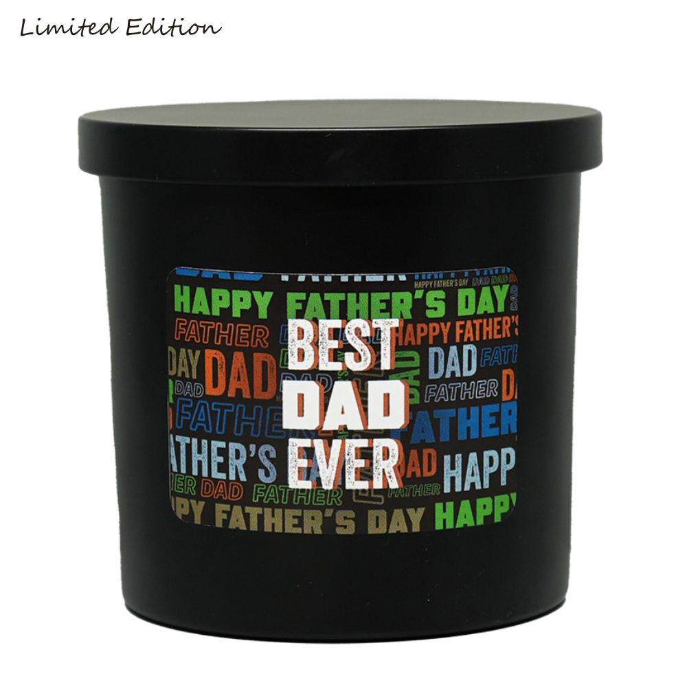 Best DAD ever scented jar candle, front view