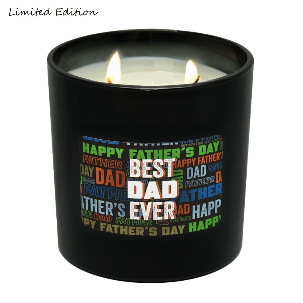 Best DAD ever scented jar candle, lid candle view