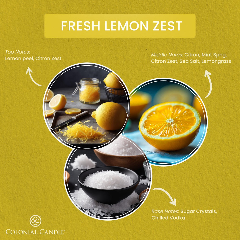 Fresh Lemon Zest Candle, Oval 8 oz
