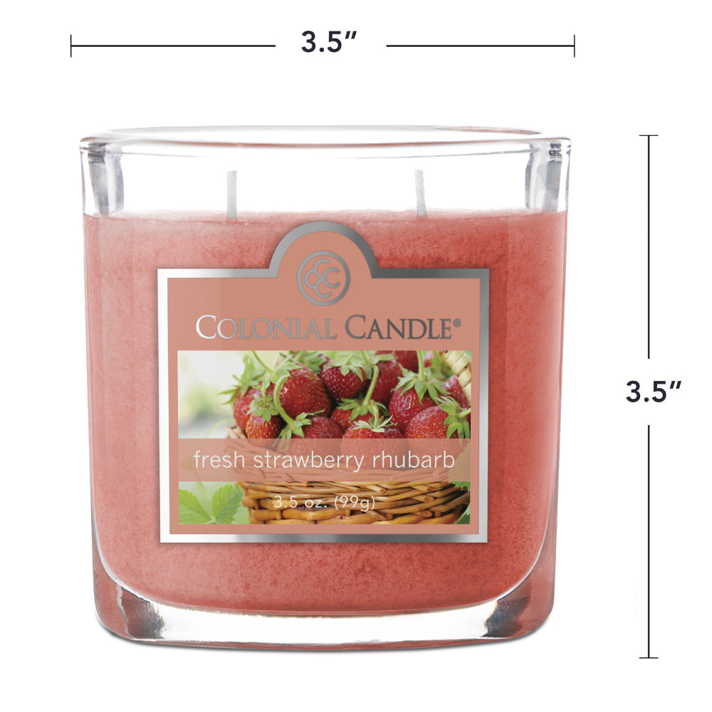 Oval Strawberry Rhubarb - With Dimensions on it