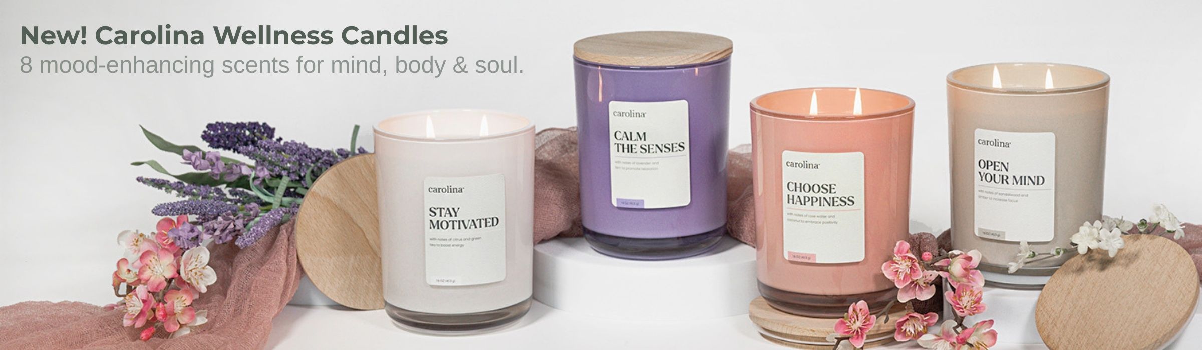 New Carolina Wellness Candles Banner for Collection Page