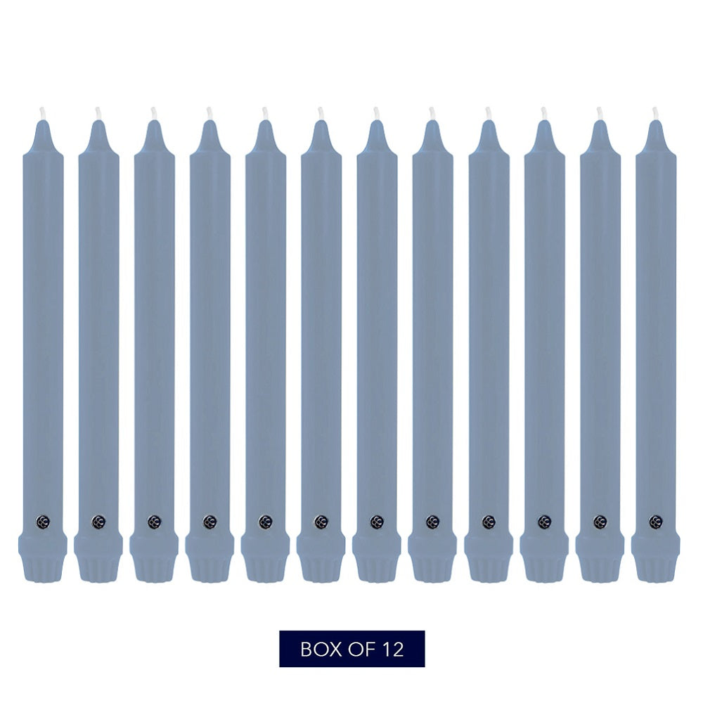 10 inch Wedgewood colored Classic Dinner candles, 12 pack