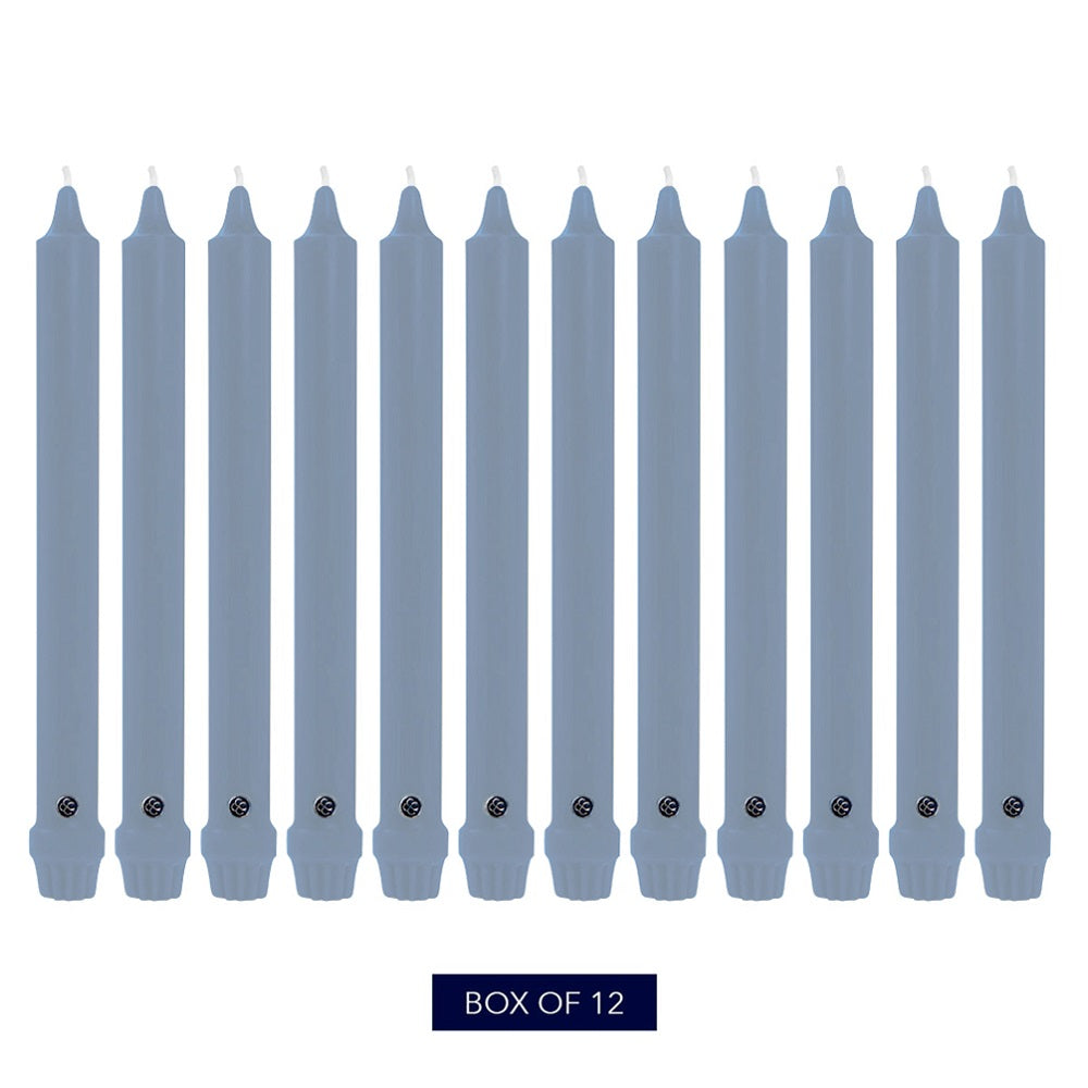 Wedgewood colored Classic 12 inch Dinner candles, Pack of 12