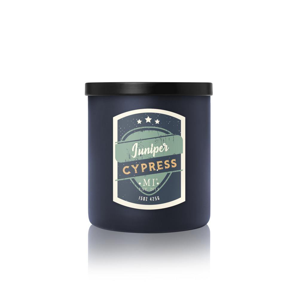 Manly Indulgence Scented Jar Candle, All American, Juniper Cypress, 15 oz, Single - Colonial Candle