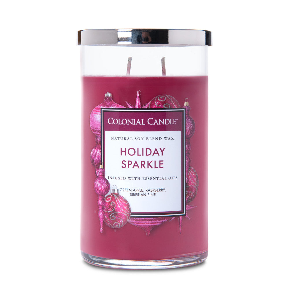 Colonial Classic Jar Candle, Clear Jar, Holiday Sparkle, 19oz