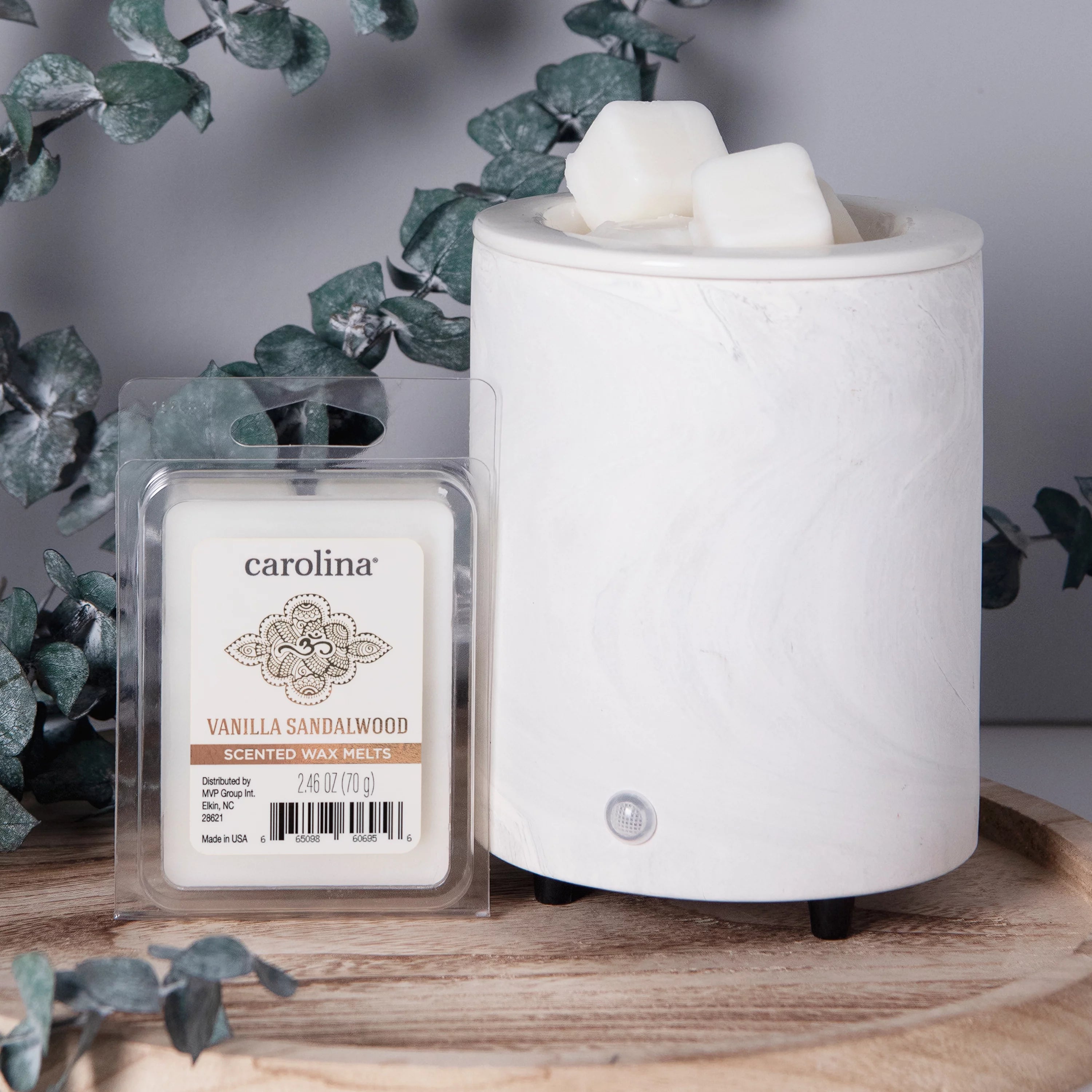 Vanilla Sandalwood Wax Melt, Carolina Wellness Collection, 6 cubes