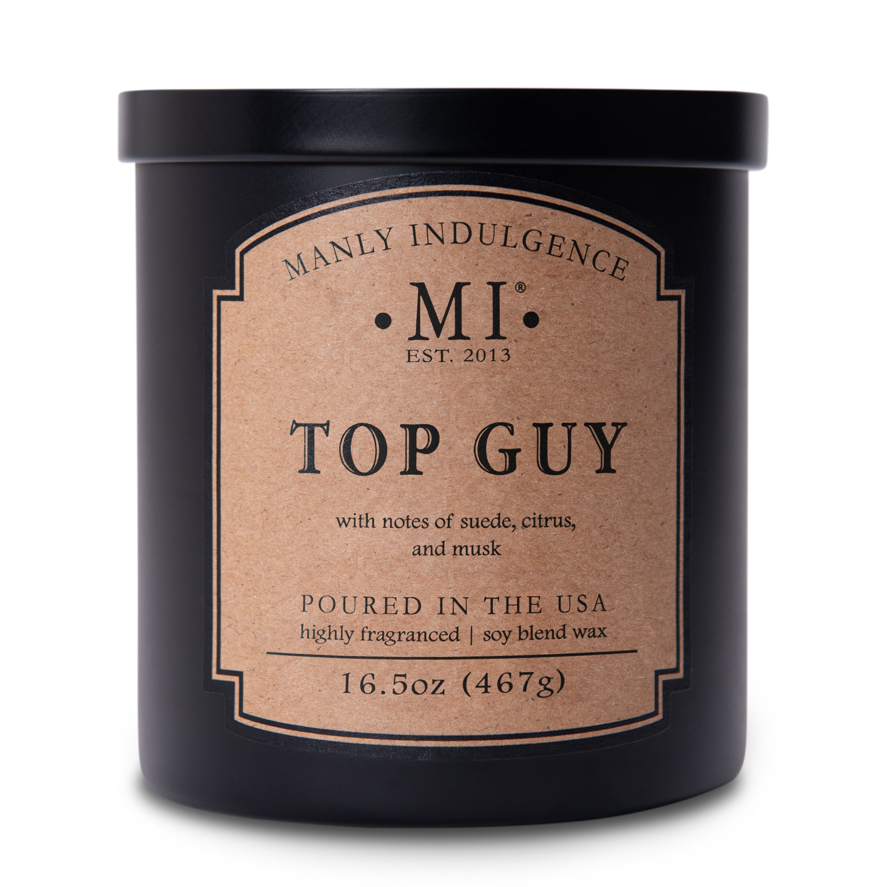 Manly Indulgence Scented Jar Candle, Contemporary Collection, Cool, 22oz, Single