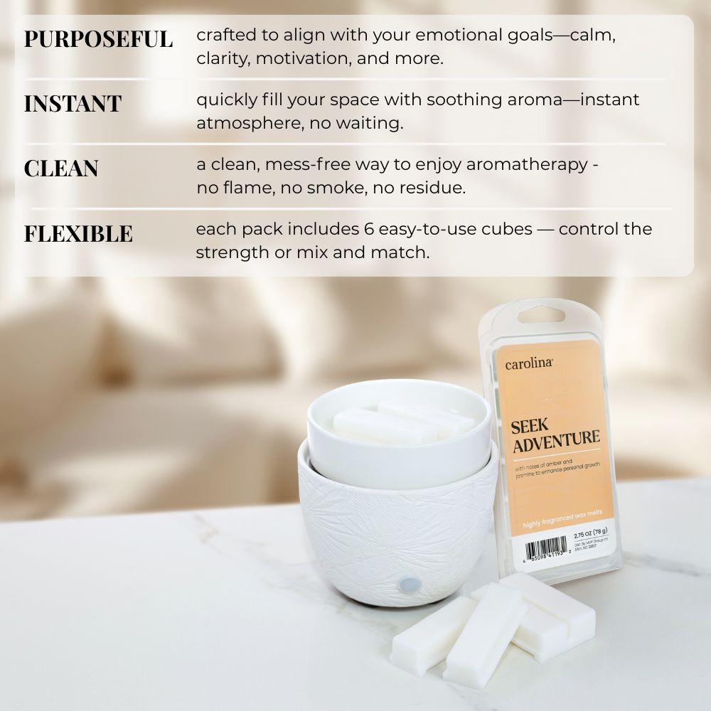 Wellness Wax Melt, Seek Adventure, 2.75 oz, by Carolina Candle