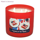 Home of the Brave Candle, Wicks burning view