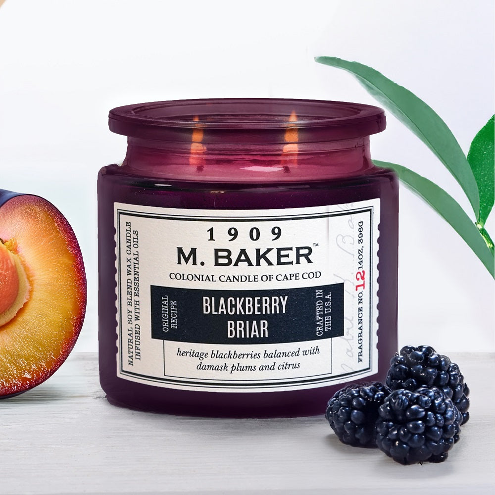 Blackberry Briar Scented Jar Candle, 14 oz, M. Baker Collection