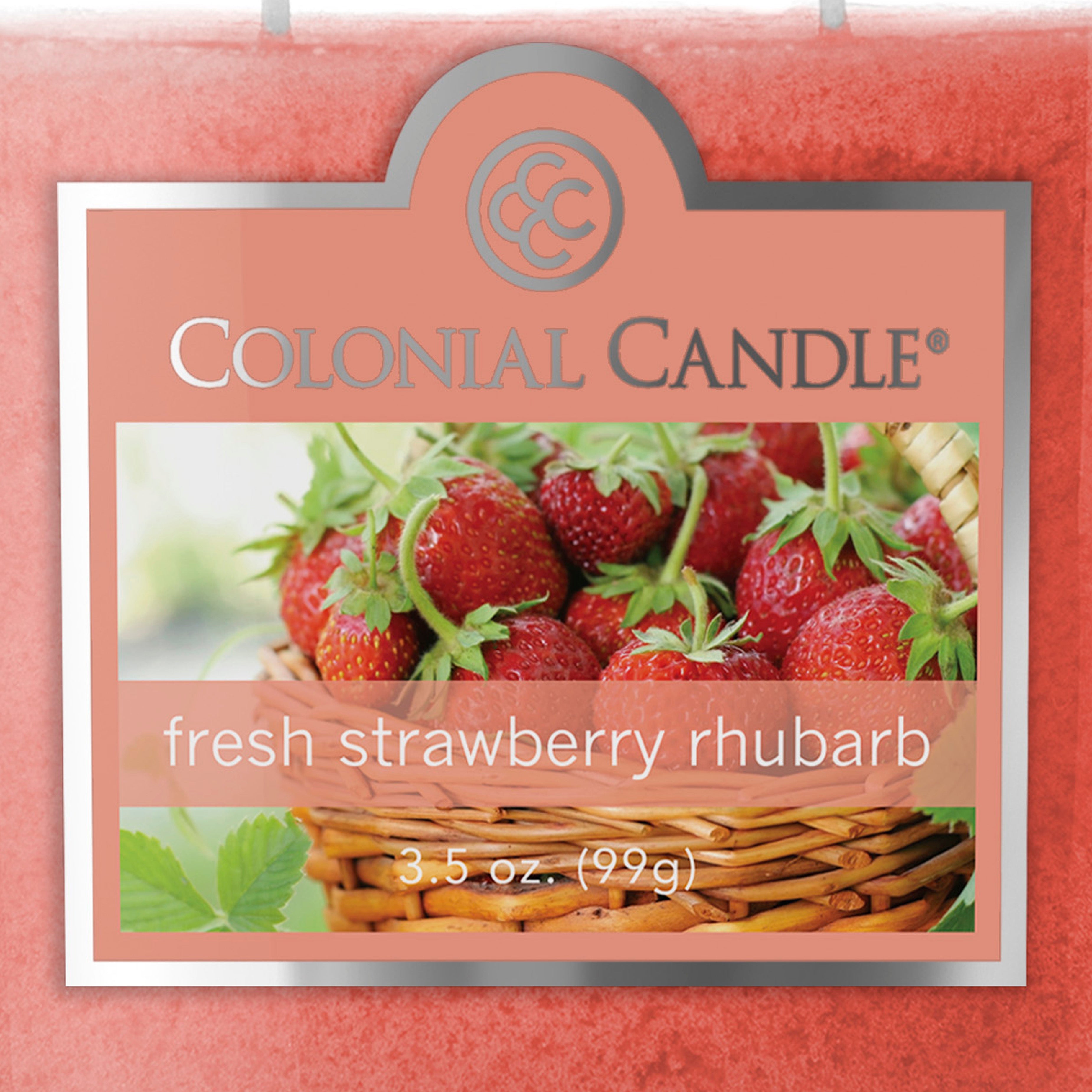 New in 2024 Fresh Strawberry Rhubarb Classic Oval 3.5oz by Colonial Candle