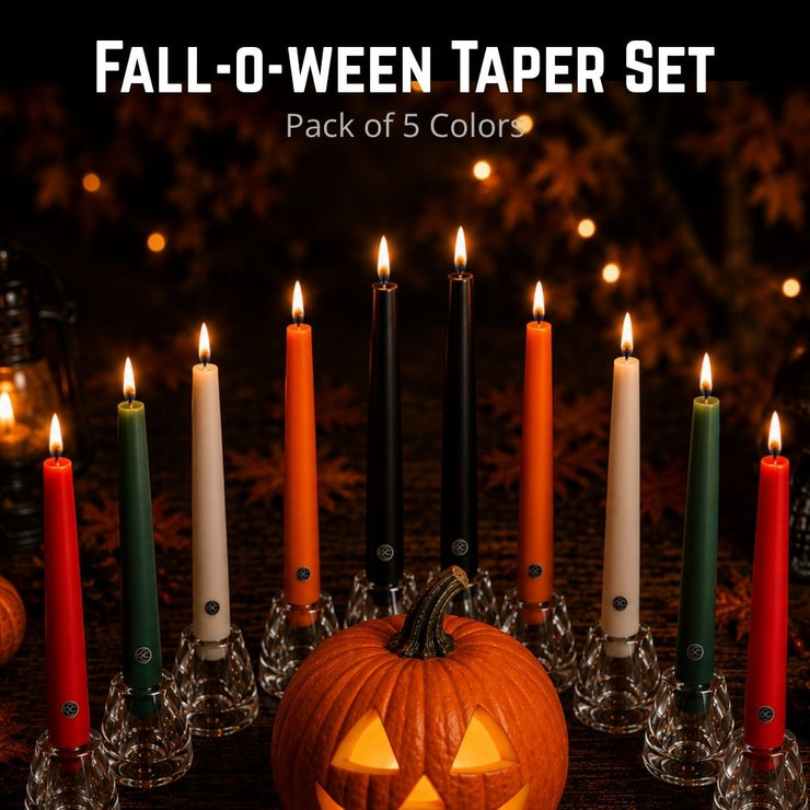 Colonial Candle Fall-o-ween Taper Collection, Pack of 5 Colors