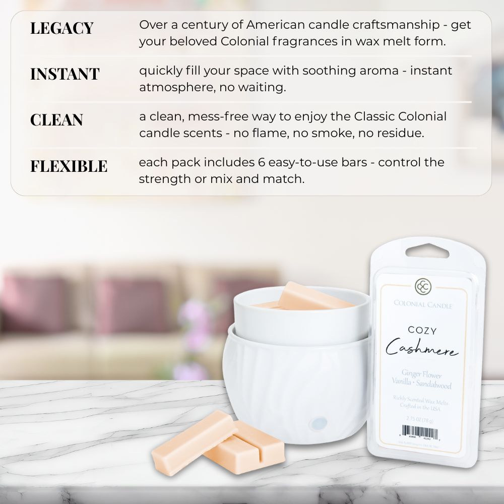 Cozy Cashmere Wax Melt, 2.75 oz | Long lasting fragrance