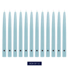 12 inch Coastal Blue colored Handipt Taper candles, 12 pack