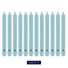 10 inch Coastal Blue colored Classic Dinner candles, 12 pack