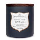 Manly Indulgence Scented Jar Candle, Signature Collection - Black Pine & Oak Moss, 15 oz - Wood wick