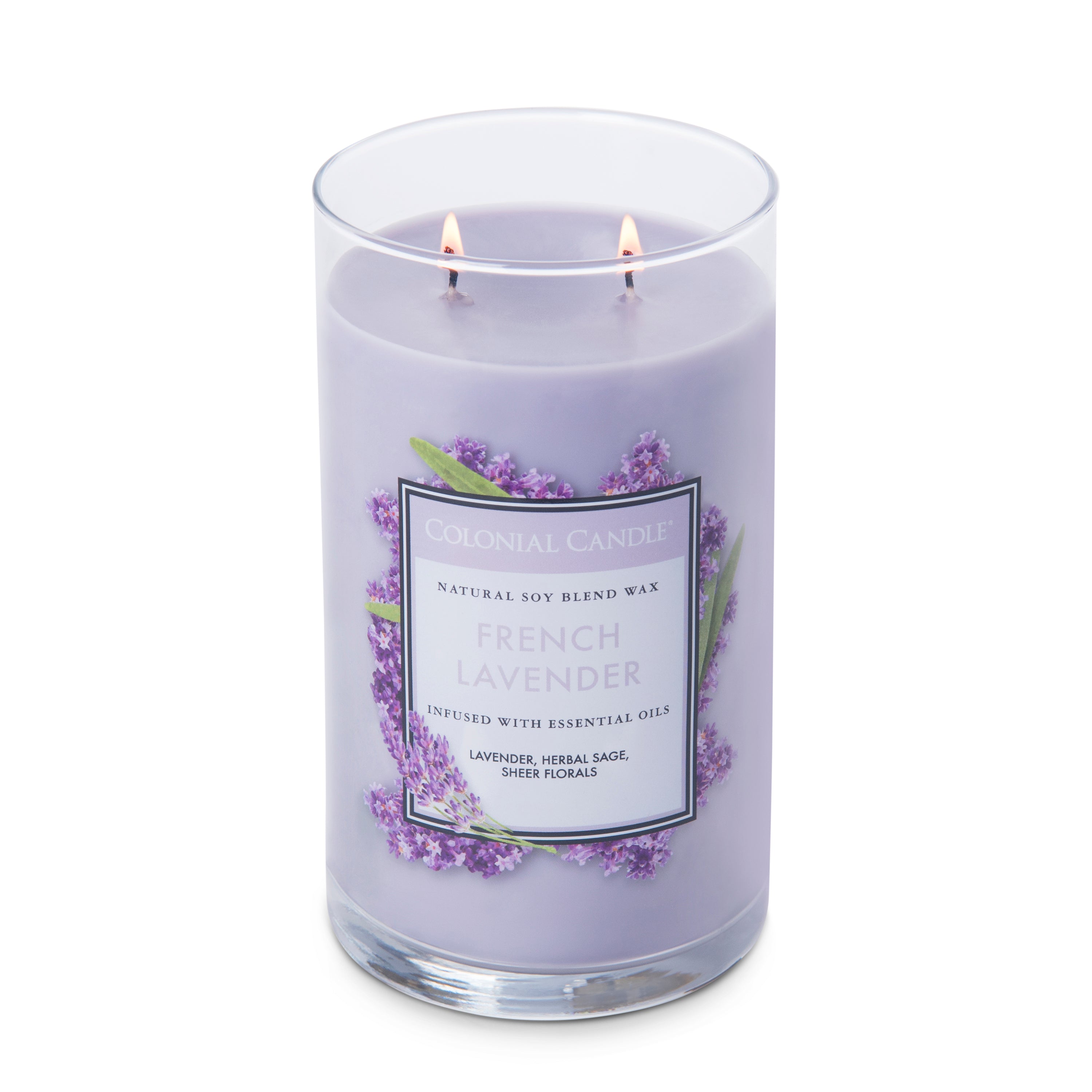 Colonial Classic Jar Candle, Clear Jar, French Lavender, 19oz ...