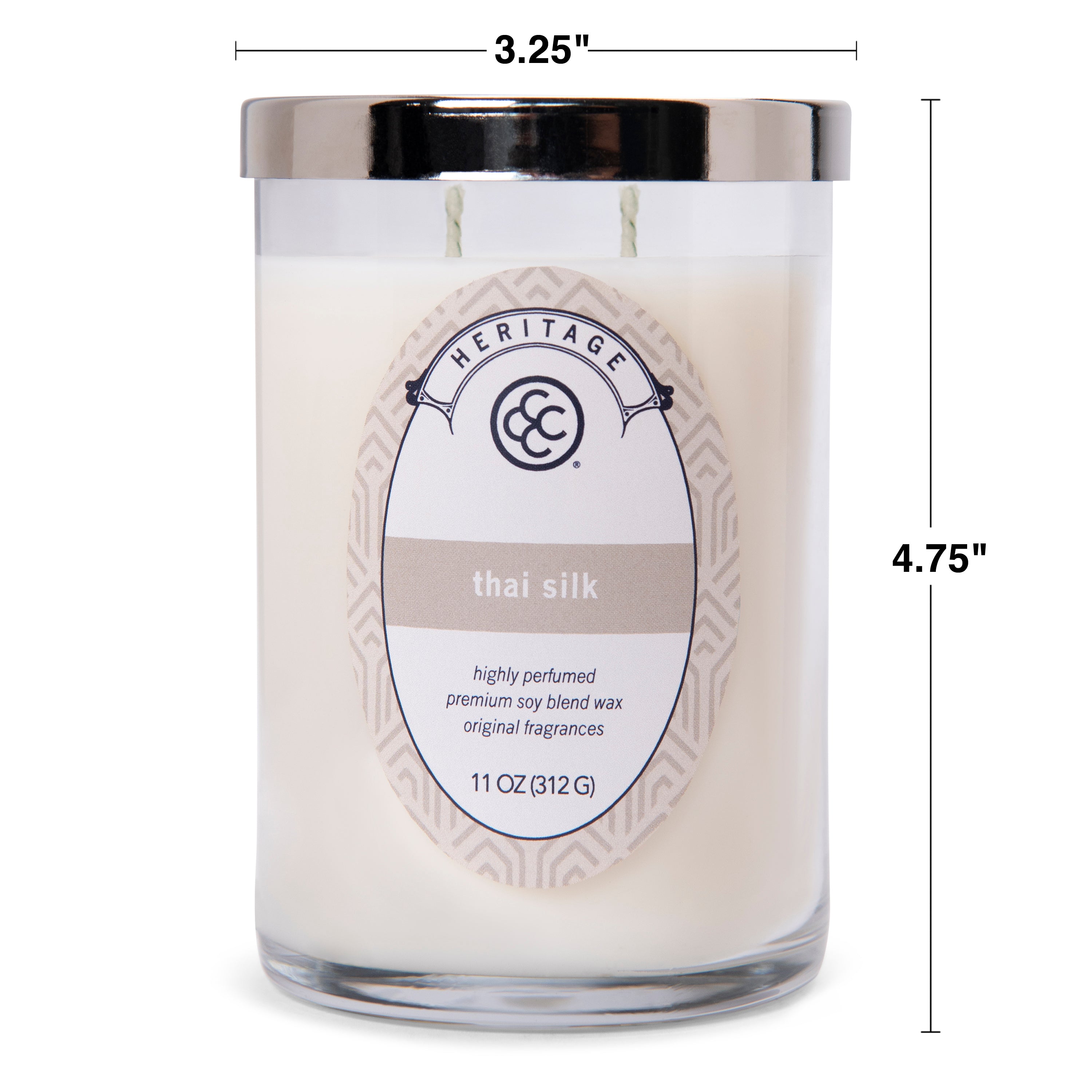 Colonial Candle Tibetan Sandalwood Scented Jar Candle - Classic Cylinders - 11 oz - 80 HR Burn