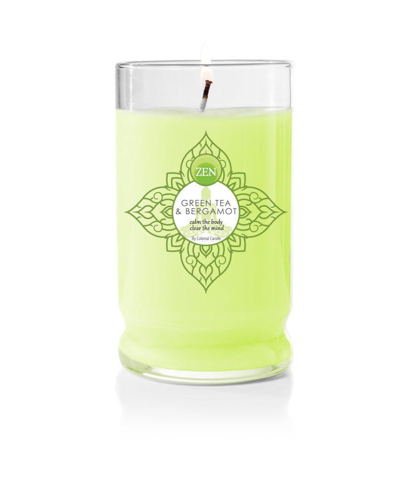 Scented Jar Candle, Green Tea And Bergamot - Colonial Candle 