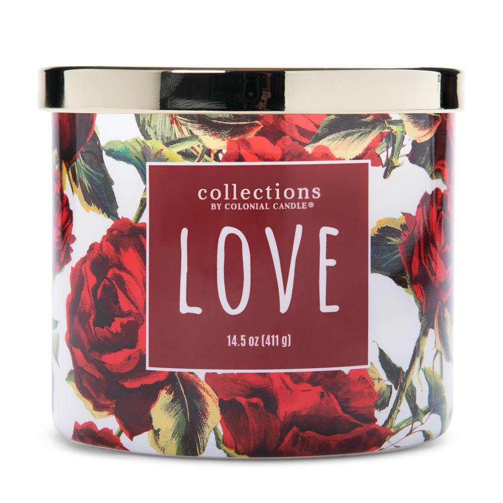 Collections by Colonial Candle Scented Jar Candle, Love, 14.5 oz, Single - Colonial Candle