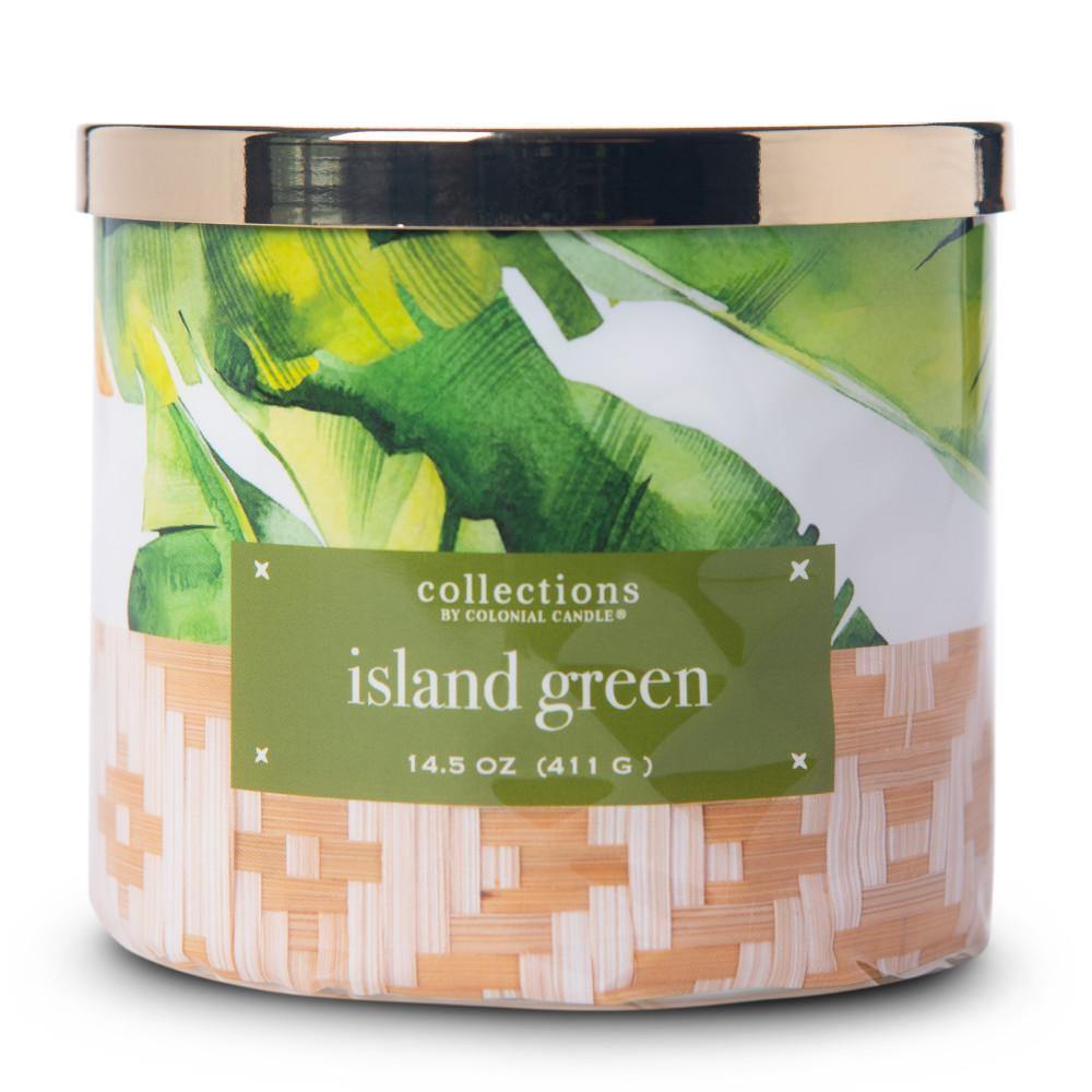 Collections by Colonial Candle, Tropical Collection, 14.5oz, Island Green - Colonial Candle