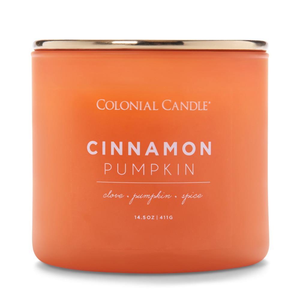 Pop of Color Scented Jar Candle, Cinnamon Pumpkin, 14.5 oz, Single - Colonial Candle